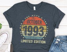 a t - shirt with the words october 1953 printed on it