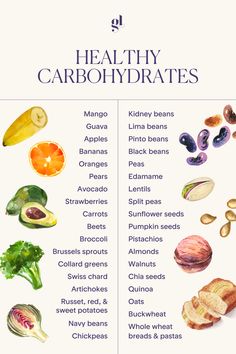 Sources Of Carbohydrates, Good Carbs, Complex Carbs, Carbohydrates Food, Healthy Carbs, Health Is Wealth, Meal Prep Ideas, Nutrition Health