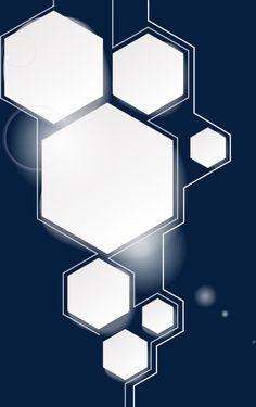 an abstract blue and white background with hexagons in the center, on top of each other