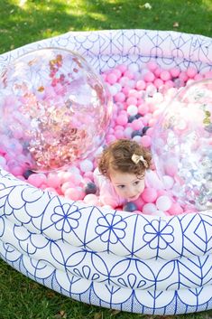 Turning One Themes, 1st Birthday Ball Pit, 1st Birthday Party Appetizers, Two Sweet Birthday Party Activities, One Stock Birthday, Second Birthday Party Activities, One Is Fun Birthday Theme, Baby First Birthday Activities, Backyard 1st Birthday Party Girl