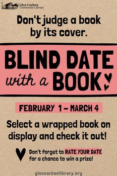 an advertisement for a book called blind date with a book