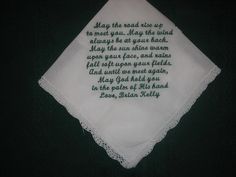 This personalized wedding handkerchief fits almost any occasion, great for wedding, birthday, graduations, promotions.Made of cotton, can be on a ladies or a mans handkerchief. Choose any color thread from the chart. Classic Rectangular Handkerchiefs For Gifts, Classic Rectangular Handkerchiefs As Gifts, Classic Handkerchiefs For Father's Day Gift, Classic Personalized Handkerchiefs As Gift, Classic Personalized Handkerchiefs For Gifts, Classic Customizable Handkerchiefs For Gift, Bridal Handkerchief, Personalized Handkerchief Wedding, Personalized Handkerchiefs