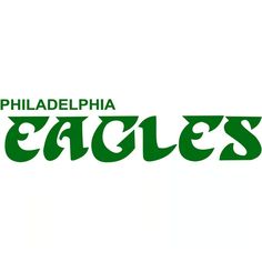 the philadelphia eagles logo is shown in green on a white background, and it appears to be part of an american football team