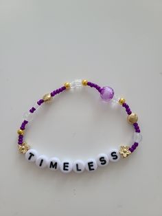 timeless - taylor swift - ts - speak now - purple and gold Speak Now Bracelet Taylor Swift, Swiftie Bracelets, Ideas Pulseras, Swift Bracelet, Bead Things, Photos Of Taylor Swift, Swift Tour, Taylors Version