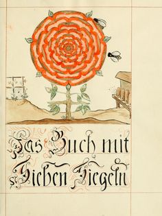 an old book cover with a tree and birds in the middle, surrounded by flowers