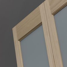 a close up view of an unfinished door frame