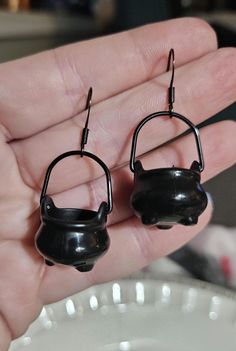 Handmade little witch's cauldron earrings. Perfect for spooky season, Happy Halloween! Hope you enjoy! Witchtober 2024, Witch's Cauldron, Witchs Cauldron, Witch Cauldron, Witches Cauldron, Spooky Season, Happy Halloween, Jewelry Earrings Dangle, Etsy Earrings