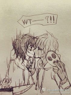 a drawing of two people kissing in front of a sign that says wt?