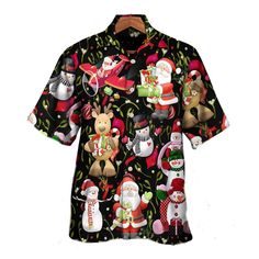 Hawaiian Christmas shirt, Christmas Joyful Santa Snowman Merry Xmas Hawaiian Shirt, Christmas Gift, Hawaiian Aloha Shirt Hawaiian Christmas, Cool Hawaiian Shirts, Aloha Shirt, Summer Adventures, Mens Hawaiian Shirts, Hawaiian Shirts, Best Christmas Gifts, Merry Xmas, Couple Shirts