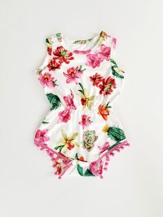 Sweet Cactus Floral Pom Pom Romper Girl Her First Birthday, Outfit Photo, First Birthday Outfit, Best Baby Shower Gifts, Cake Smash Outfit, First Birthday Outfits, Kids Style, Baby Outfits, Baby Ideas