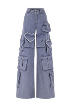 BLUE DENIM CARGO PANTS | CULT MIA | Sudi Etuz Korea Shopping, Denim Cargo Pants, Cute Dress Outfits, Sopot, Cute Pants, Mia 3, Easy Trendy Outfits, Baggy Pants