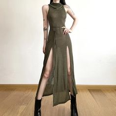 Cyber Gothic Dress Gothic Mode, Techwear Fashion, Y2k Dresses, Nature Dress, Fashion Trends Winter, Hooded Dress, Gothic Dress, Summer Fashion Trends, Women Long Dresses