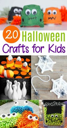 20 halloween crafts for kids that are fun and easy to make with the kids at home