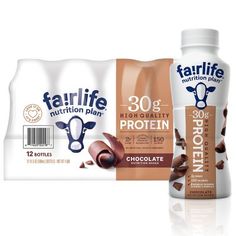 Fairlife Nutrition Plan Chocolate, 30 g. Protein Shake (11.5 fl. oz., 12 pk.) - Sam's Club Protein Shake Coffee, 30 G Protein, Yummy Protein Shakes, 30g Protein, 30 Grams Of Protein, Nutritional Snacks, Shake Diet, Premier Protein, Nutrition Drinks