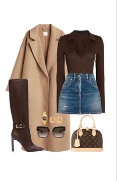 Hot Lawyer Outfits Women, Brown And Cream Outfit, Rich Style Outfits, Elegant Outfit Winter, Classy Outfits Women, Cute Classy Outfits, Fall Day Outfit, Casual Friday Work Outfits, Winter Birthday Outfit