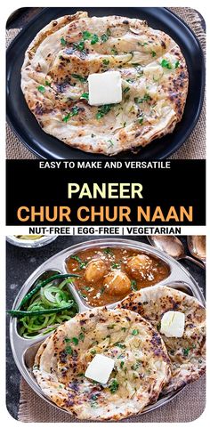 Paneer Chur Chur naan is a vegetarian flatbread stuffed with a spicy paneer filling. Extremely easy to make and delicious. You can pair them with your favorite curry for a complete meal! #churchurnaan #paneernaan #churchurpaneernaan #paneerflatbread Chur Chur Naan, Vegetarian Flatbread, Best Indian Recipes, Baked Breads, Vegan Indian Recipes, Roti Recipe, Naan Recipe, Meals Recipes, Food Collection