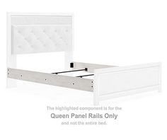 the queen panel rails only and not the entire bed are shown in this advert