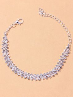 Color: Silver Details: Rhinestone Gender: Women Type: Anklet Material: Rhinestone Quantity: 1 piece Style: Glamorous IN Length 6.7-9.8 This data was obtained from manually measuring the product, it may be off by 1-2 CM. Rhinestone Anklet, Heart Anklet, Beach Anklets, Women Anklets, Rhinestone Fashion, Sparkly Jewelry, Rhinestone Decor, Silver Anklets, Rhinestone Designs