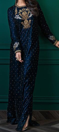 Product Description:  This is perfect Formal Velvet Long Straight Kaftan. Intricately Hand Embroidered with Zardose, Kora Dabka and Sequin Work.  Color: Navy Blue Includes:  Kaftan Pants Dark Blue Shalwar Kameez, Elegant Blue Kaftan For Formal Occasions, Elegant Formal Kaftan With Dabka Work, Elegant Formal Kaftan With Zari Work, Elegant Fitted Dabka Kaftan, Elegant Fitted Kaftan With Dabka Details, Elegant Formal Dabka Kaftan, Elegant Blue Kaftan For Festive Occasions, Elegant Blue Festive Kaftan