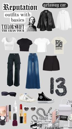 an image of some clothes and shoes with the words reptation on top of it