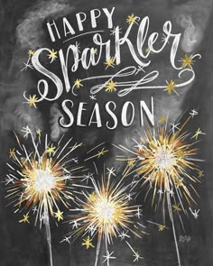 an instagram page with fireworks and the words happy sparkler season written on it