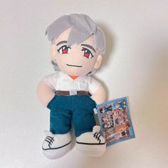 a stuffed toy with an anime character on it