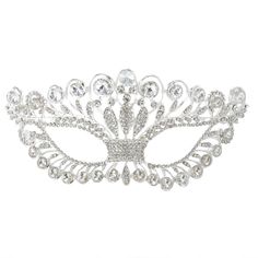 PRICES MAY VARY. ① SIZE: Approx.17 * 8 * 8cm/ 6.7 * 3.15 * 3.15 inch (L*W*H); Color: Silver. ② DURABLE QUALITY：The mask are made of alloy and rhinestone diamond. They are manual workmanship,very comfortable to wear. ③ ELEGANT DESIGN：The masquerade mask are encrusted shinny diamond rhinestone. The intricate and delicate are very elegant and luxury. ④ QUEEN STYLE: You will be the centre of attraction at party when you wear the queen style fancy mask. ⑤ VARIOUS OCCASION：The masks are perfect for Ma Crown Mask, Fancy Mask, Masquerade Decorations, Rhinestone Mask, Princess Face, Light Blue Ribbon, Silver Mask, Carnival Themed Party, Mask Masquerade