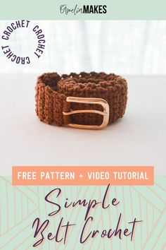 Create a practical and versatile to wear crochet belt! This is a super easy pattern you can make and is such a cute accessory to add on your outfit! Crochet Project Ideas, Belt Crochet, Simple Belt, Crochet Pattern Tutorial, Beginner Friendly Crochet, Crochet Belt, Simple Crochet, Straight Edges, Belt Design