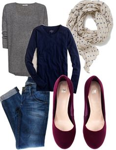 I+want+that+scarf!+-+Click+image+to+find+more+fashion+posts Looks Jeans, Mode Casual, Looks Style, Mode Inspiration, Outfit Casual, Fall Winter Outfits, Outfits Casuales, Kate Middleton, Casual Outfit