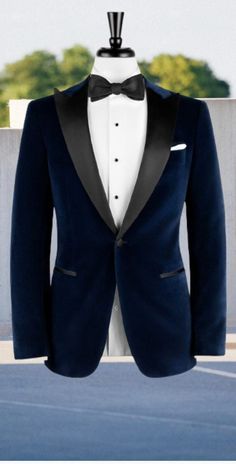 Mens Tuxedo Wedding Blue, Tuxedo Colors For Wedding, Tuxedo For Men Wedding Groom Style, Velvet Suits Men, Blue Tuxedo For Men, Designer Tuxedo Men Grooms, Blue Wedding Suits For Men, Tuxedo For Men Wedding, Navy Blue Blazer Outfit