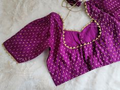 Blouse stitched - Yes Blouse Opening - Front Sleeves Length - Elbow Padded - No Blouse size - 42 with inner margins expandable upto 48 For Blouse Size 40 alteration can be done on request. Elegant Purple Navratri Blouse, Elegant Purple Blouse For Navratri Festival, Festive Purple Blouse With Cutdana Detail, Festive Silk Blouse With Yoke Detail, Purple Padded Blouse For Festivals, Cotton Silk Blouse With Dori Work, Traditional Purple Padded Blouse, Traditional Padded Purple Blouse, Fitted Blouse Piece With Yoke For Festivals