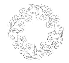 a wreath made with flowers and leaves on a white background, in the shape of a circle