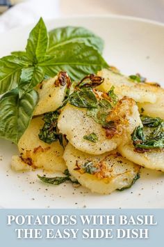 potatoes with basil and the easy side dish is ready to be eaten in less than 10 minutes