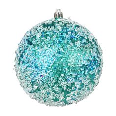 Vickerman Glitter Hail Ball Ornament. This ornament has a glitter beaded finish that will add texture to any holiday decorating project. This item also features a drilled and wired secure cap for reliable hanging. Vickerman Christmas Tree, Traditional Christmas Ornaments, Unique Ornament, Holiday Decorating, Decoration Christmas, Ball Ornaments, Blue Glitter, Holiday Decor Christmas, Holiday Tree