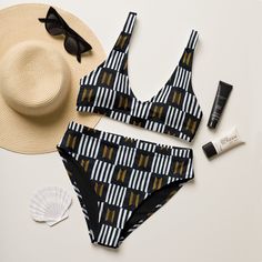 Urban African Print Bathing Suits – a bold fusion of style and culture. These swimsuits aren't just beachwear; they're a statement! Picture yourself strutting poolside or catching waves in designs that reflect you. African Print, The Struts, Bathing Suits, High Waist, High Waisted, Design