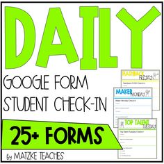 daily google form student check - in with 25 forms to make teachers happy and fun