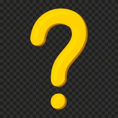 a yellow question mark on a black background png, clipping for use in web design