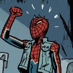 a drawing of a spider man with his arms in the air and one hand up