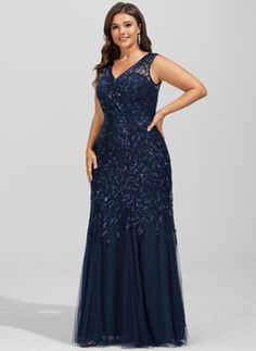 Trumpet/Mermaid V-neck Floor-Length Tulle Lace Evening Dress With Sequins (017147962) - JJ's House Prom Dress Gold, Prom Dresses Long Pink, Backless Evening Dress, Tulle Evening Dress, Dress With Sequins, Satin Evening Dresses, Sequin Evening Dresses, Chiffon Evening Dresses, Pink Prom Dresses