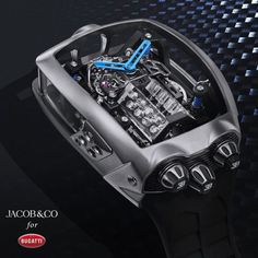 Jacob & Co. Launch New Bugatti Chiron Tourbillon, Sporting a 16-Cylinder Engine Bugatti Watch, Bugatti Engine, Bugatti Logo, High Performance Cars, Audi Sport, Bugatti Chiron, The Watch