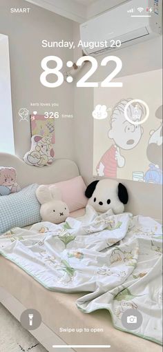 the baby's room is decorated in pink and white