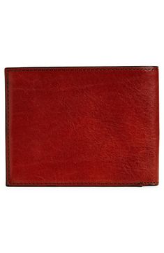 Hand-stained, vegetable-dyed Italian leather elevates a smart wallet with a fold-out ID window. Interior ID window; currency pouch; eleven card slots Leather Imported Men's Furnishings Red Leather Trifold Wallet For Formal Occasions, Leather Wallet With Coin Pocket In Cognac, Cognac Leather Wallet With Coin Pocket, Rectangular Cognac Wallets With Coin Pocket, Rectangular Cognac Wallet With Coin Pocket, Cognac Leather Wallet With Rfid Blocking, Cognac Bifold Wallet With Interior Card Slots, Formal Cognac Wallet With Coin Pocket, Cognac Rectangular Wallet With Rfid Blocking