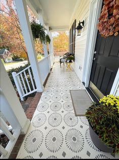 the front porch is clean and ready for us to use