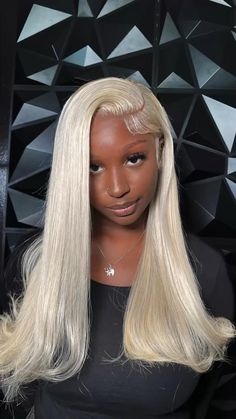 Blonde Lace Front Wigs, Dope Hairstyles, Platinum Blonde Hair, Side Part, Blonde Pixie, Blonde Wig, Baddie Hairstyles, Platinum Blonde