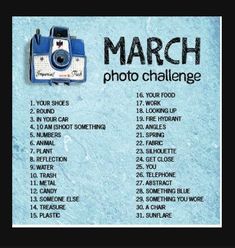 the march photo challenge is here