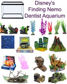 disney's finding nemo dentist aquarium is featured in this poster for the children's book