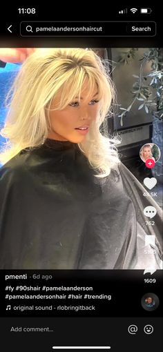 Pam Anderson Hair 90s Bangs, Blonde Hair Wispy Fringe, Pam Anderson Haircut, Pamela Bangs, Pamela Anderson Bangs 90s, Wispy 90s Bangs, Pamela Anderson Haircut 90s, Pamela Anderson Short Hair, Pamela Aesthetic