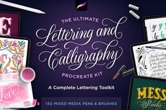 the ultimate lettering and calligraphy procreate kit