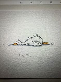 a drawing of a person laying down on the ground with their feet in the water