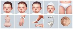 multiple images of different types of babys and their names are shown in this image